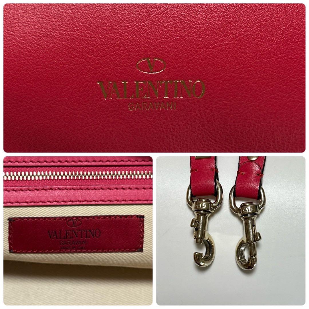 s73【極美品】保存袋付　ヴァレンティノ　ロックスタッズレザー2wayショルダー