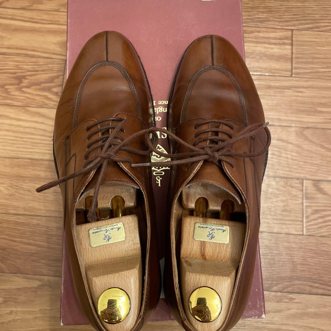 Uチップ　ブラウン ドレスシューズ