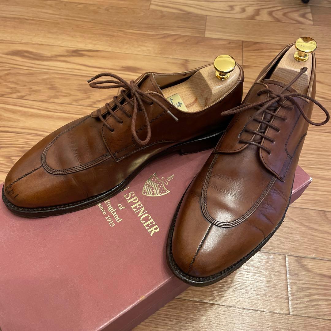 Uチップ　ブラウン ドレスシューズ