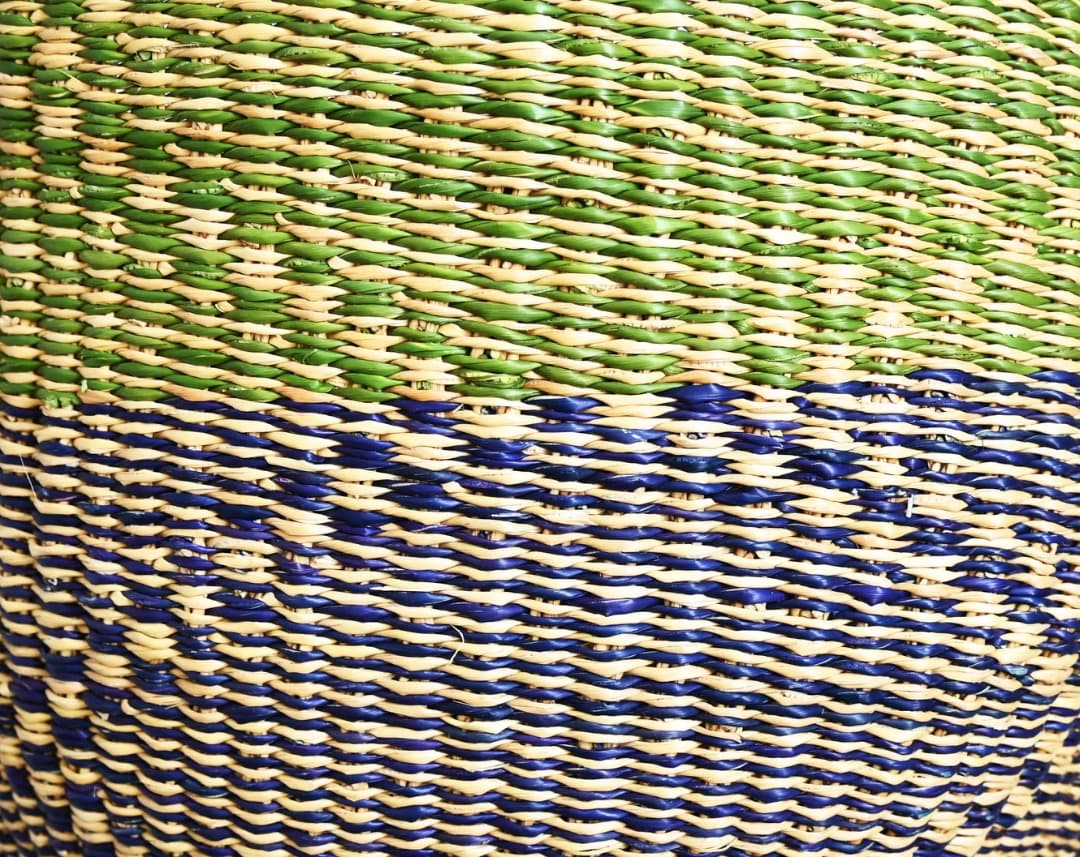 037アフリカ ガーナ製/ブルキナ ボルガ バスケット/38×39cm