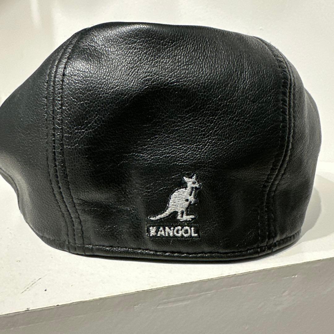 カンゴール　KANGOL レザーハンチング　キャスケット