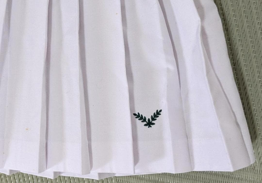 【希少】テニス用スコート　プリーツスカート型　白　サイズＭぐらい※昭和レトロ