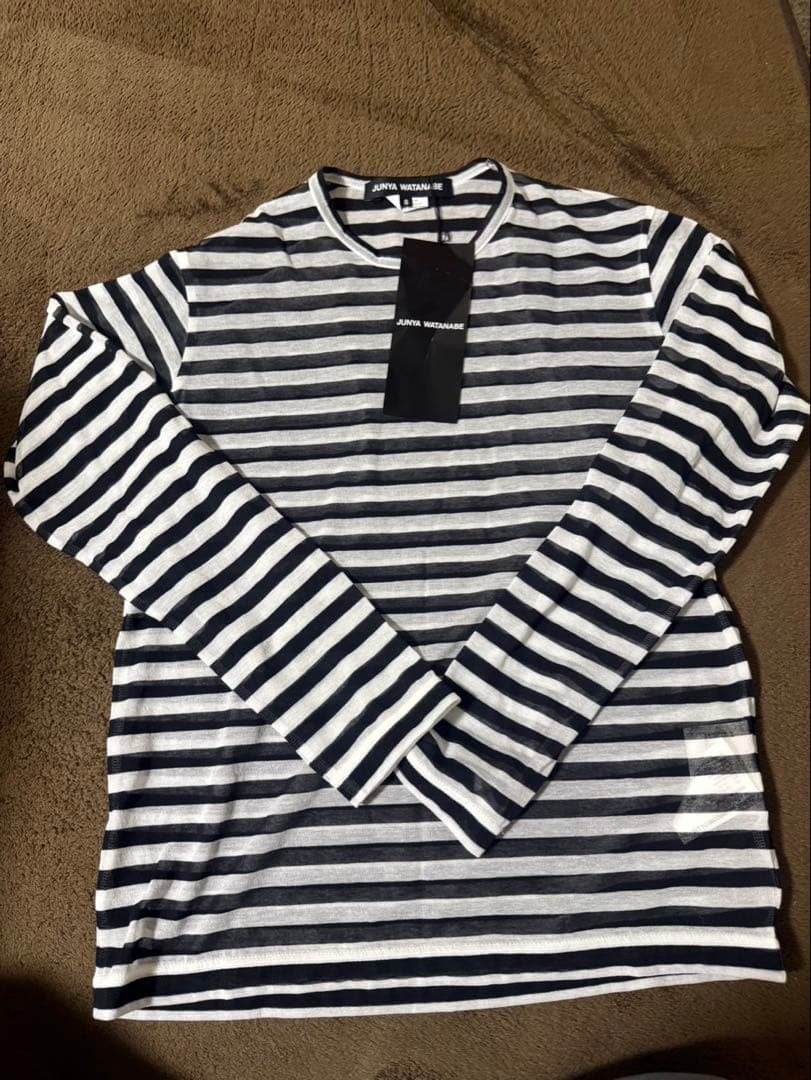 24SSボーダー／シースルーロングスリーブカットソーロンT