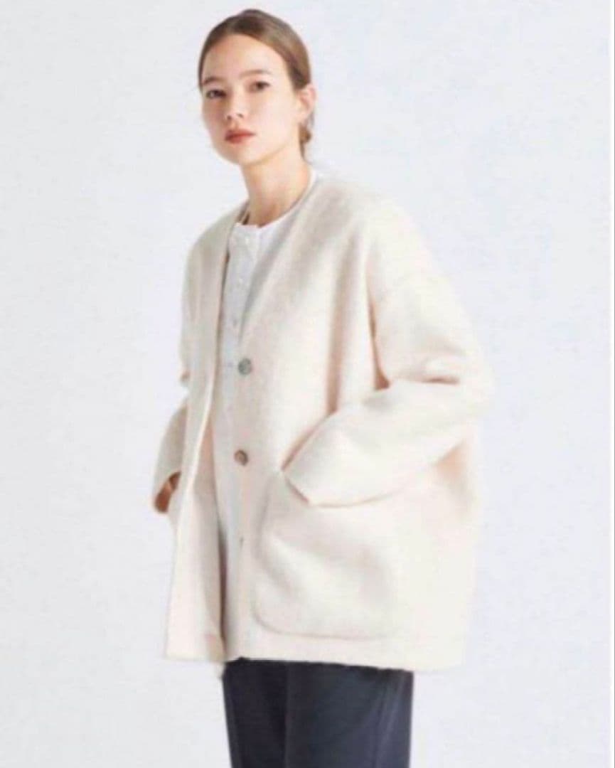 【dou】yori　ウールモヘアシャギージャケット ベビーピンク