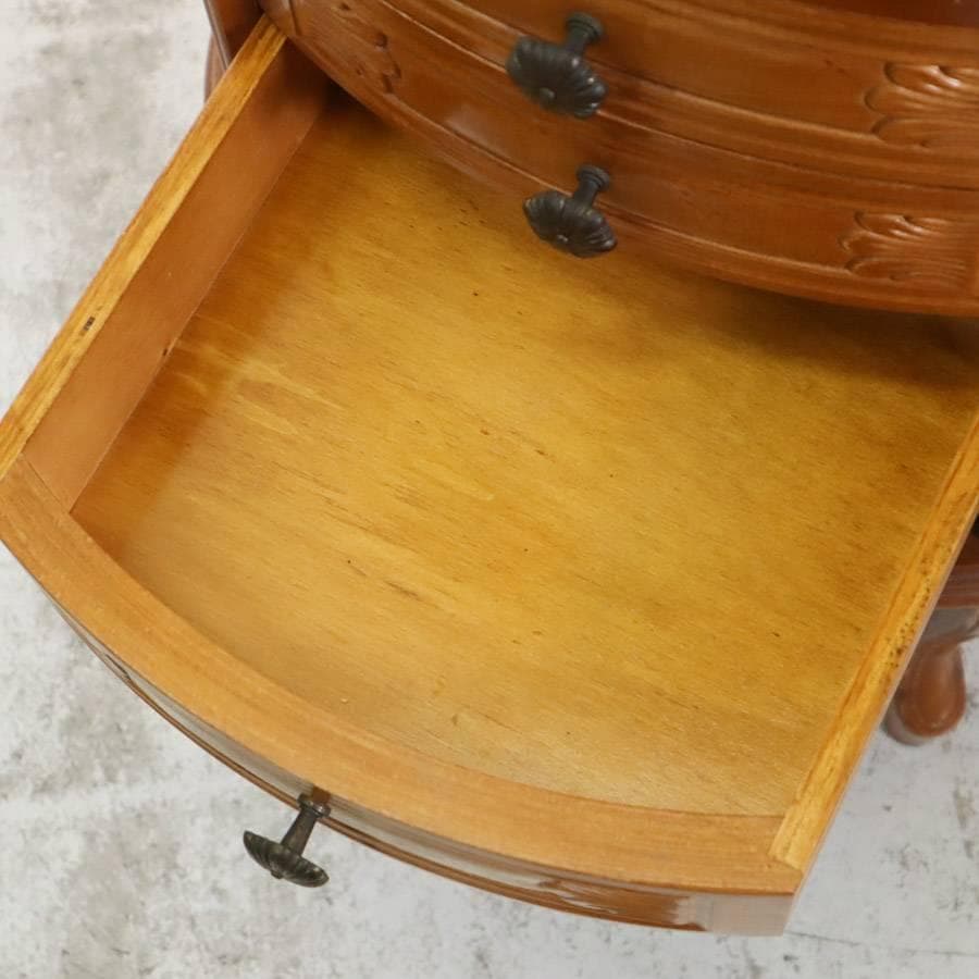 イタリア製クラシカル家具 サイドチェスト コンソール 電話台 引き出し4段