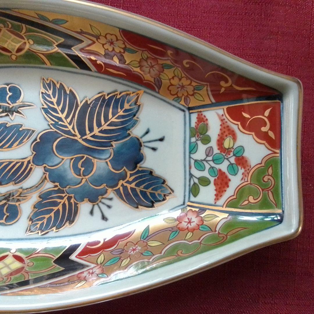 舟形皿 2枚セット 花柄