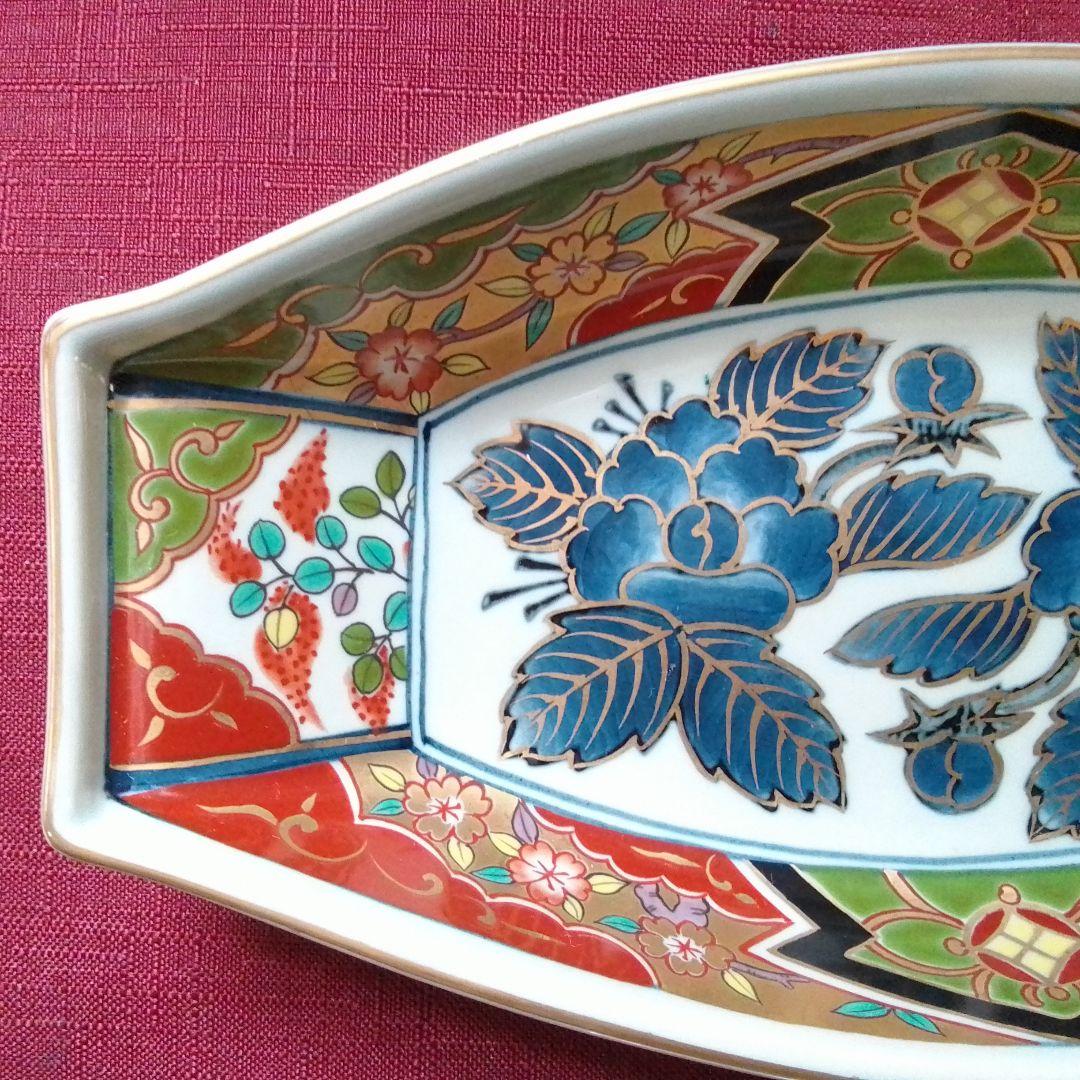 舟形皿 2枚セット 花柄