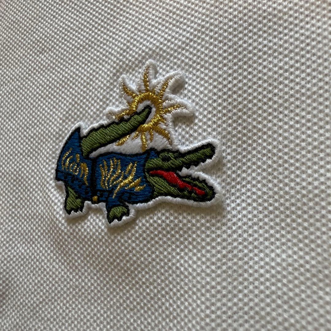 新品 4／ラコステx ネットフリックス ポロシャツ 白