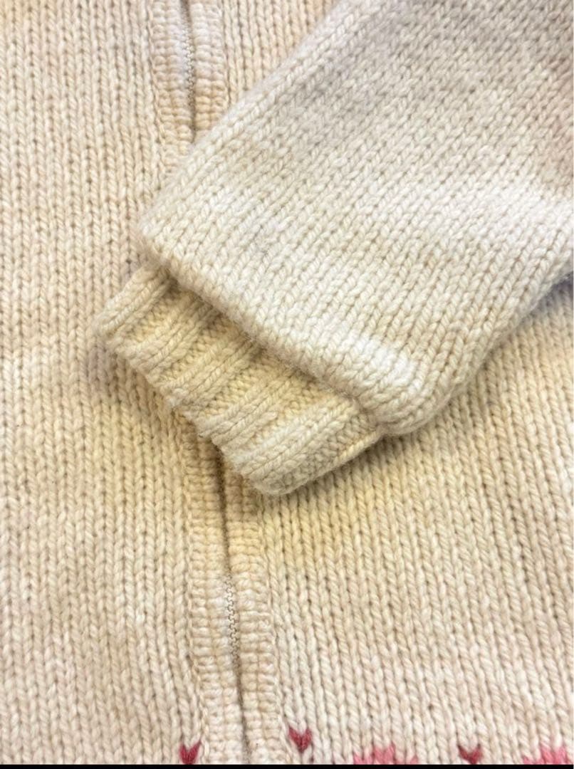 H*♡様 ファミリア ニット　セーター　カウチン　ジャケット　120 ダッフル