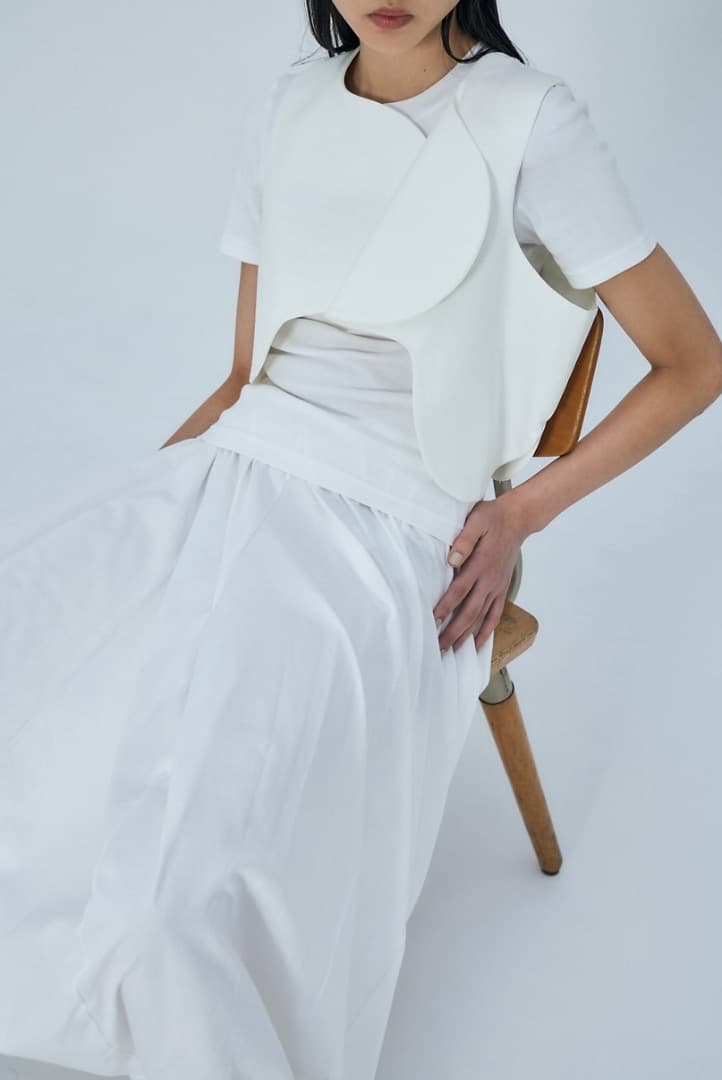 enfold エンフォルド wave cropped vest ナゴンスタンス