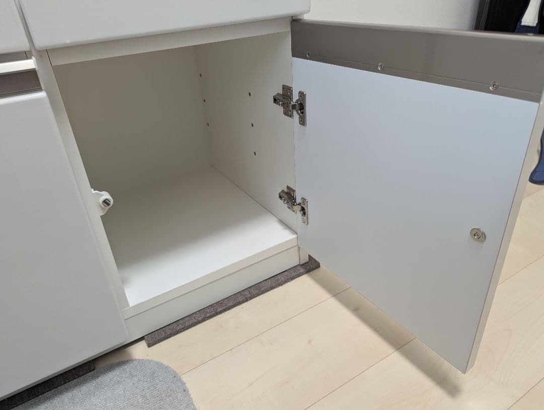 ニトリ キッチンボード　食器棚 アルミナ2 100KB WH