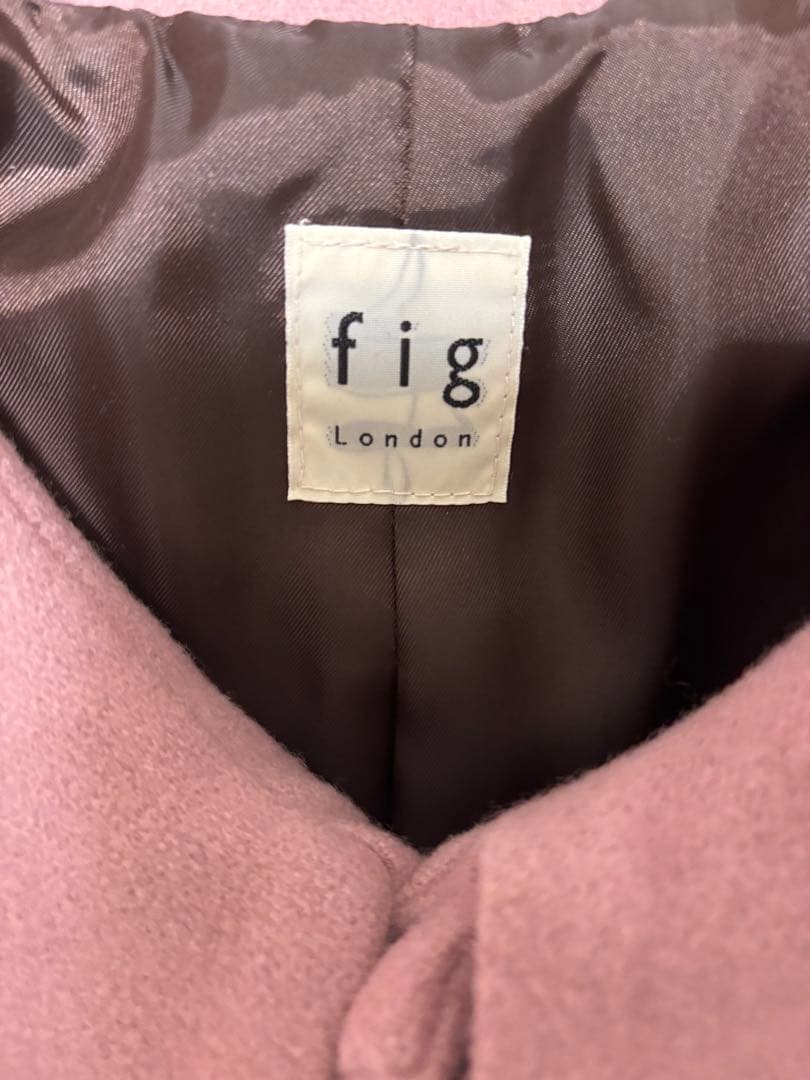 fig London　エアリアルパイル Lotta coat　ピンク