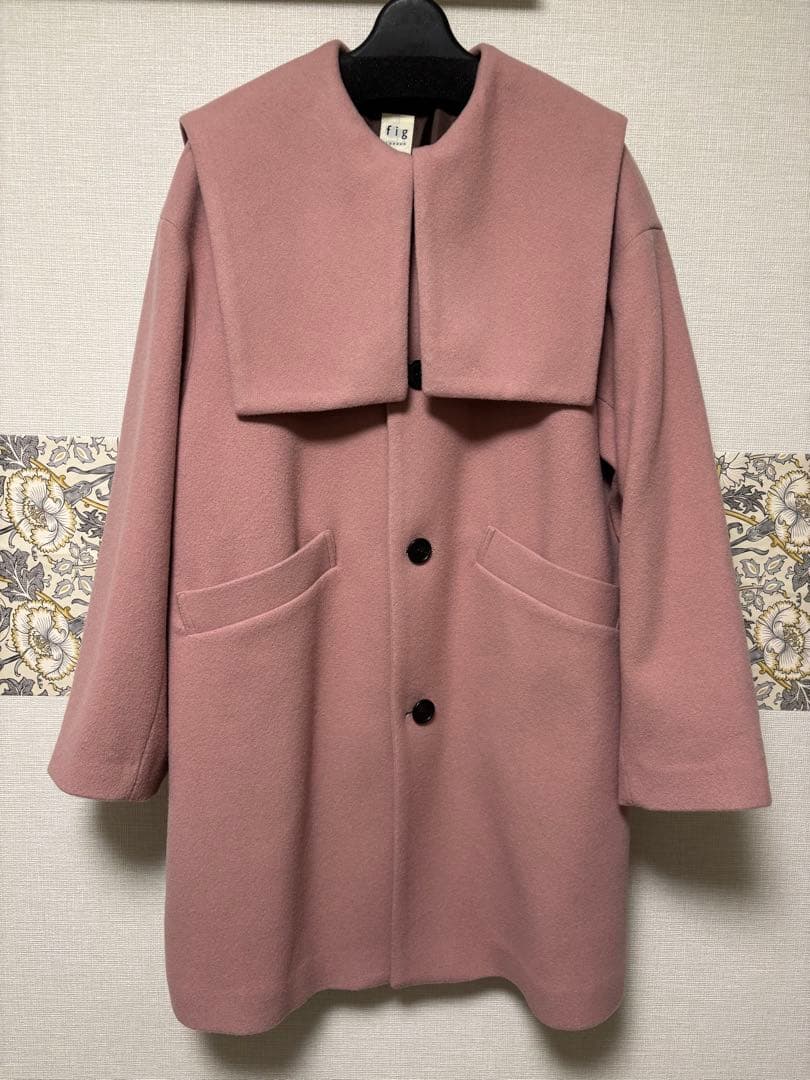 fig London　エアリアルパイル Lotta coat　ピンク