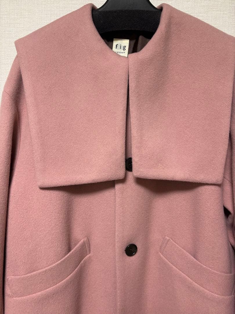 fig London　エアリアルパイル Lotta coat　ピンク