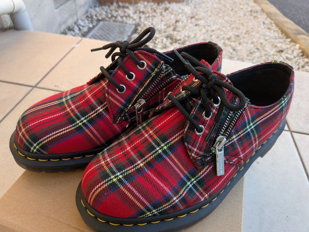 ドクターマーチン:1461zip.タータンチェック、sizeuk7
