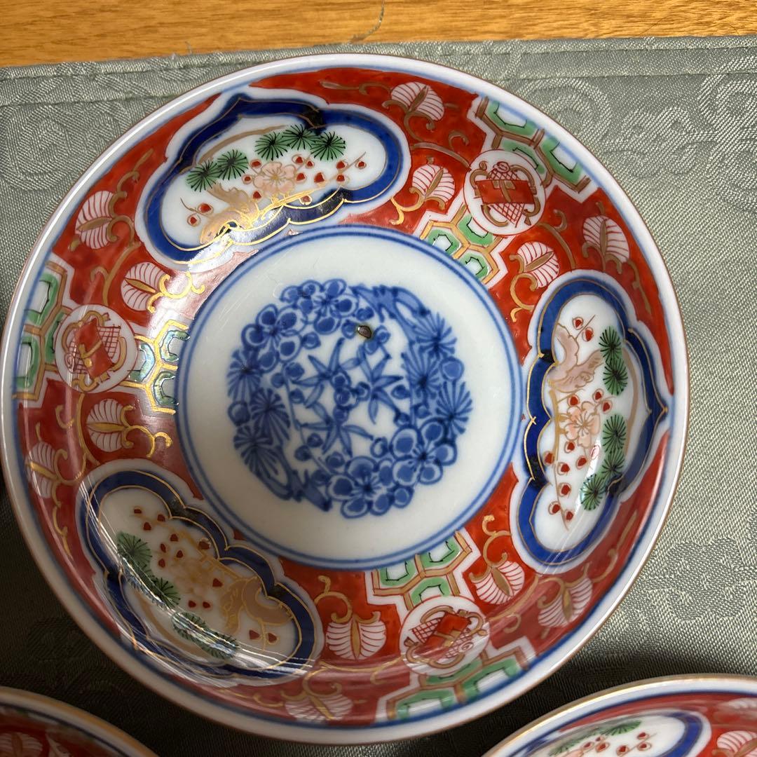 古伊万里上手11.5cm皿5枚　 　　江戸時代