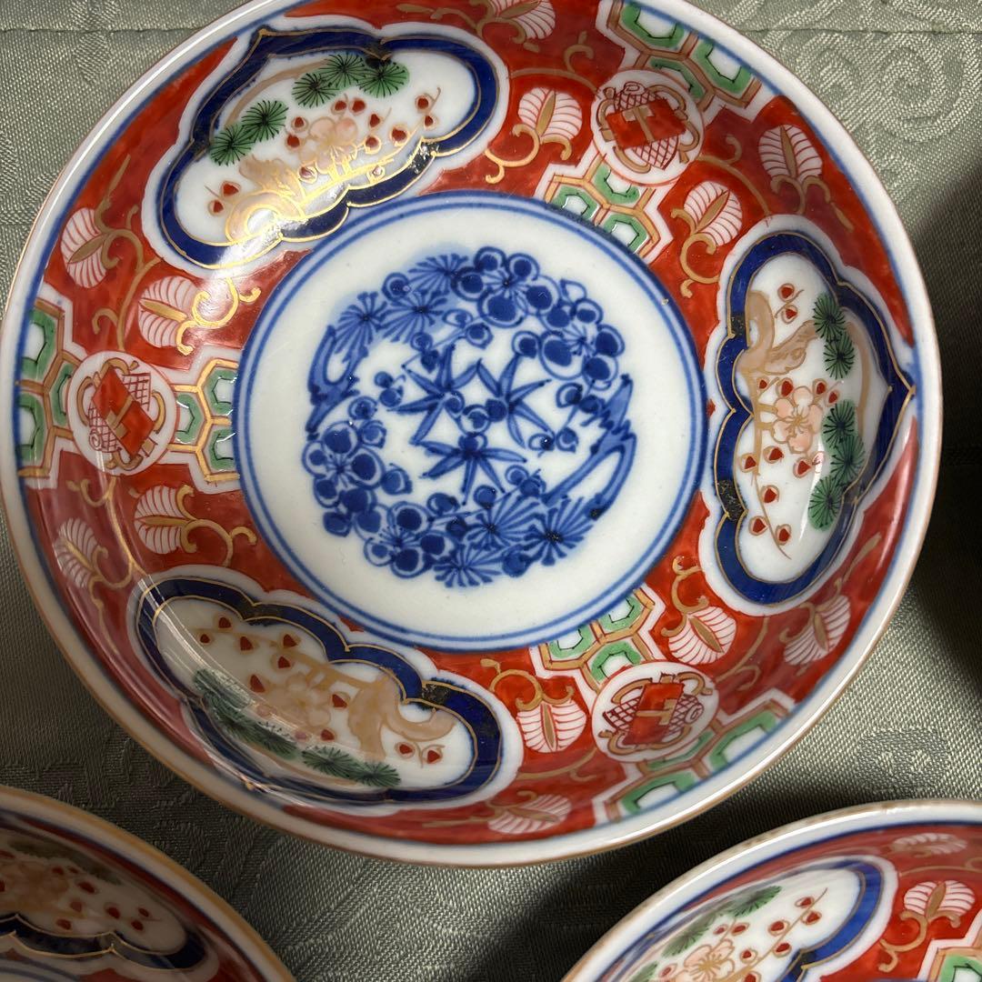 古伊万里上手11.5cm皿5枚　 　　江戸時代