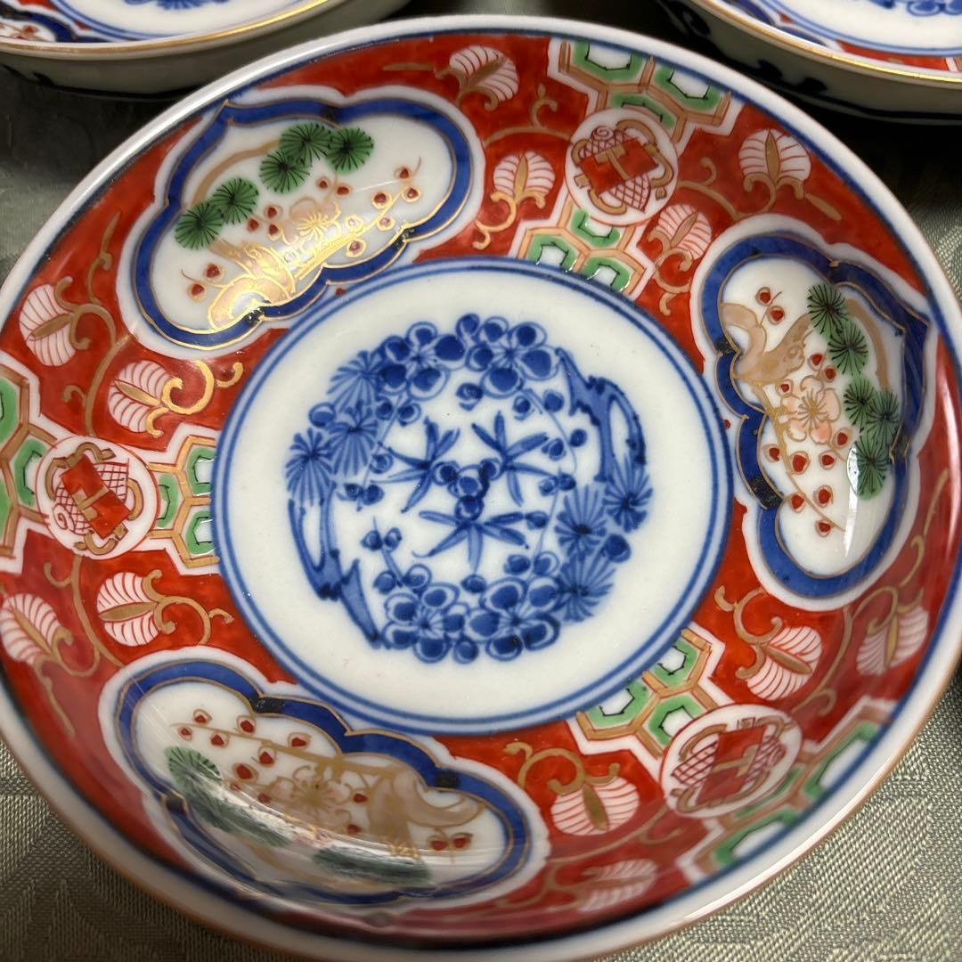 古伊万里上手11.5cm皿5枚　 　　江戸時代