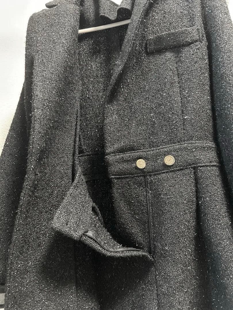 【Randy】スリーブスリットウールコンビネゾン