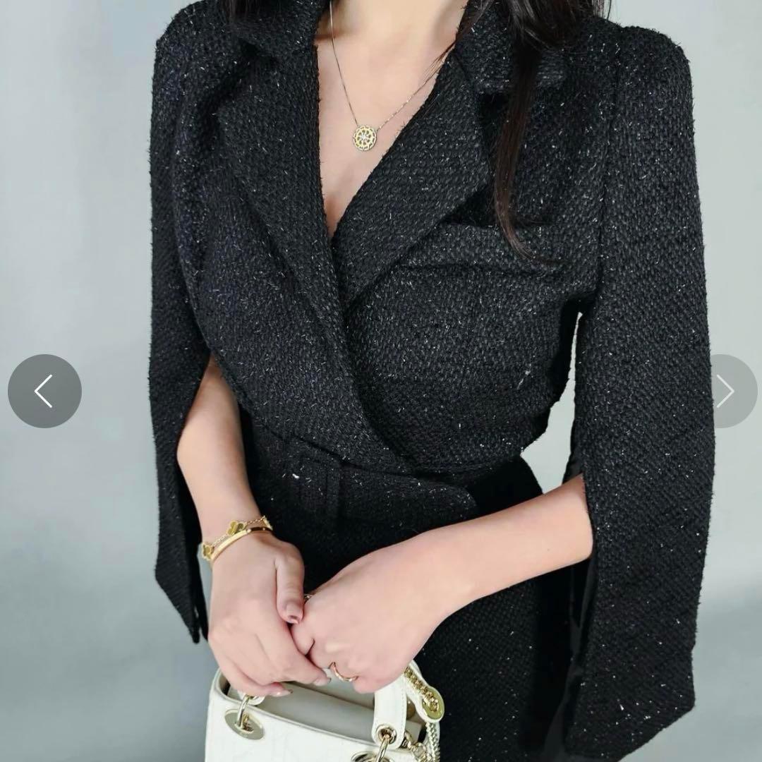 【Randy】スリーブスリットウールコンビネゾン