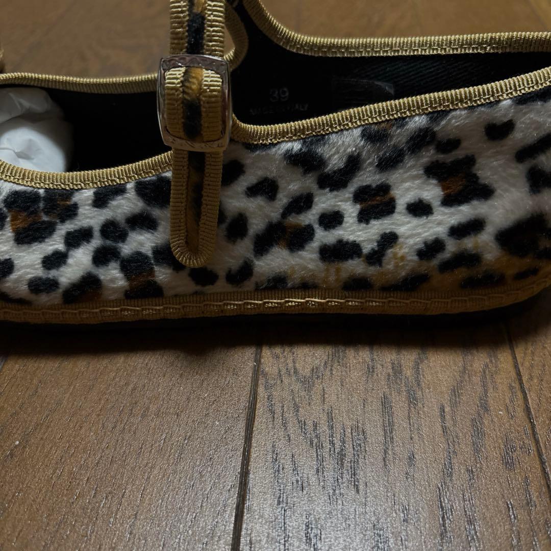 新品未使用　シューシャ　メリージェーン　レオパード柄　39