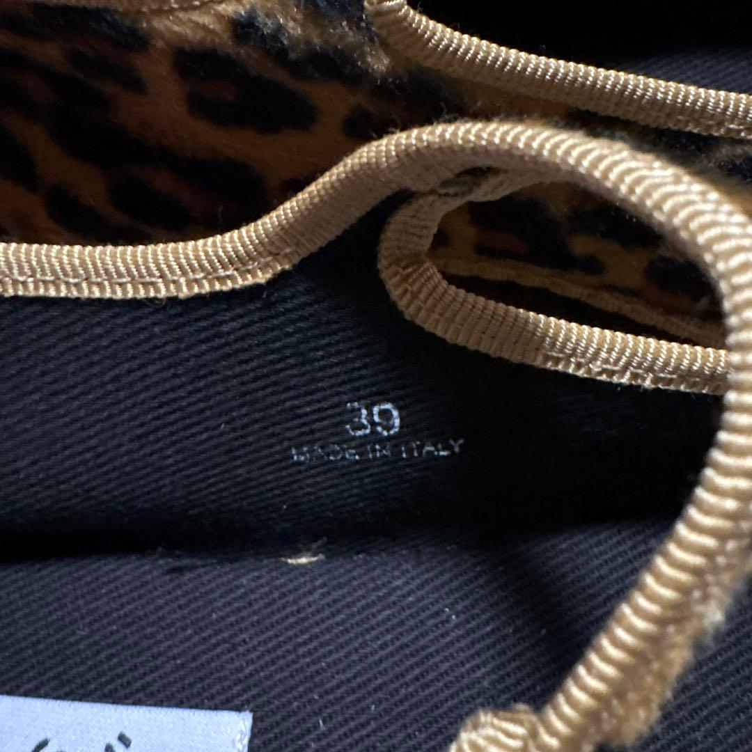 新品未使用　シューシャ　メリージェーン　レオパード柄　39