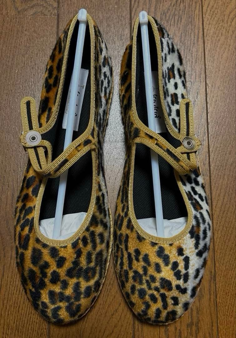 新品未使用　シューシャ　メリージェーン　レオパード柄　39