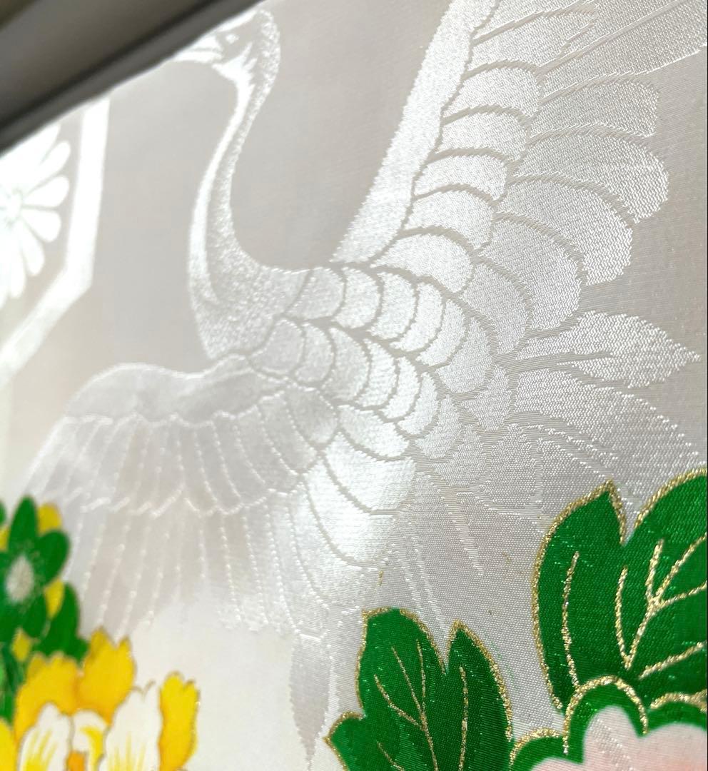 □ 正絹女児用　お宮参り　掛け着　初着　七五三　アンティーク　牡丹刺繍