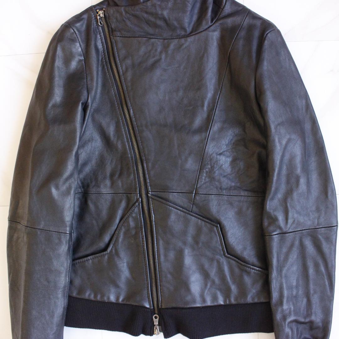 GGD Y2K フーディーラムレザー 短丈ジャケット Lサイズ ブラック