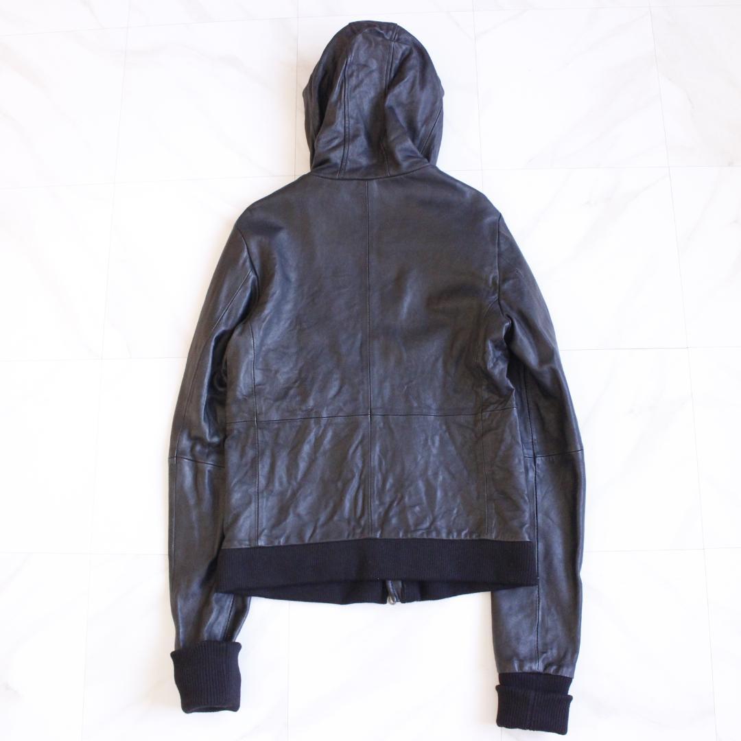 GGD Y2K フーディーラムレザー 短丈ジャケット Lサイズ ブラック