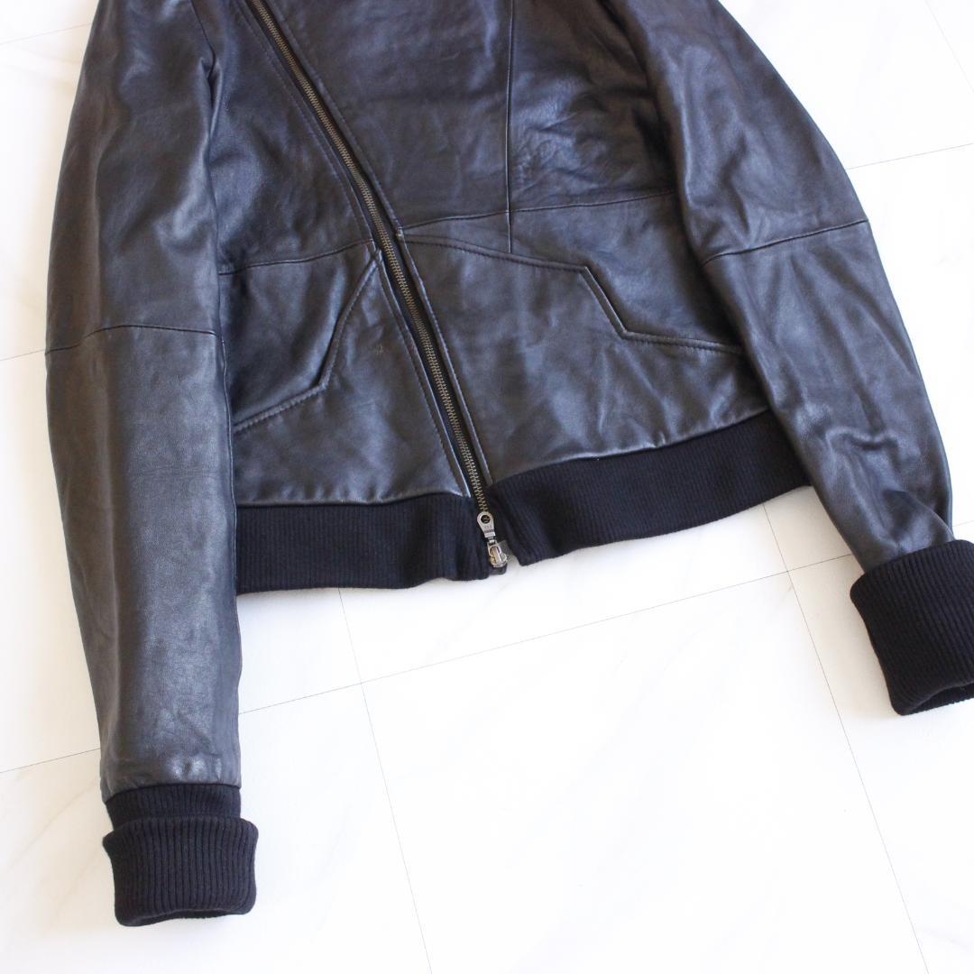 GGD Y2K フーディーラムレザー 短丈ジャケット Lサイズ ブラック