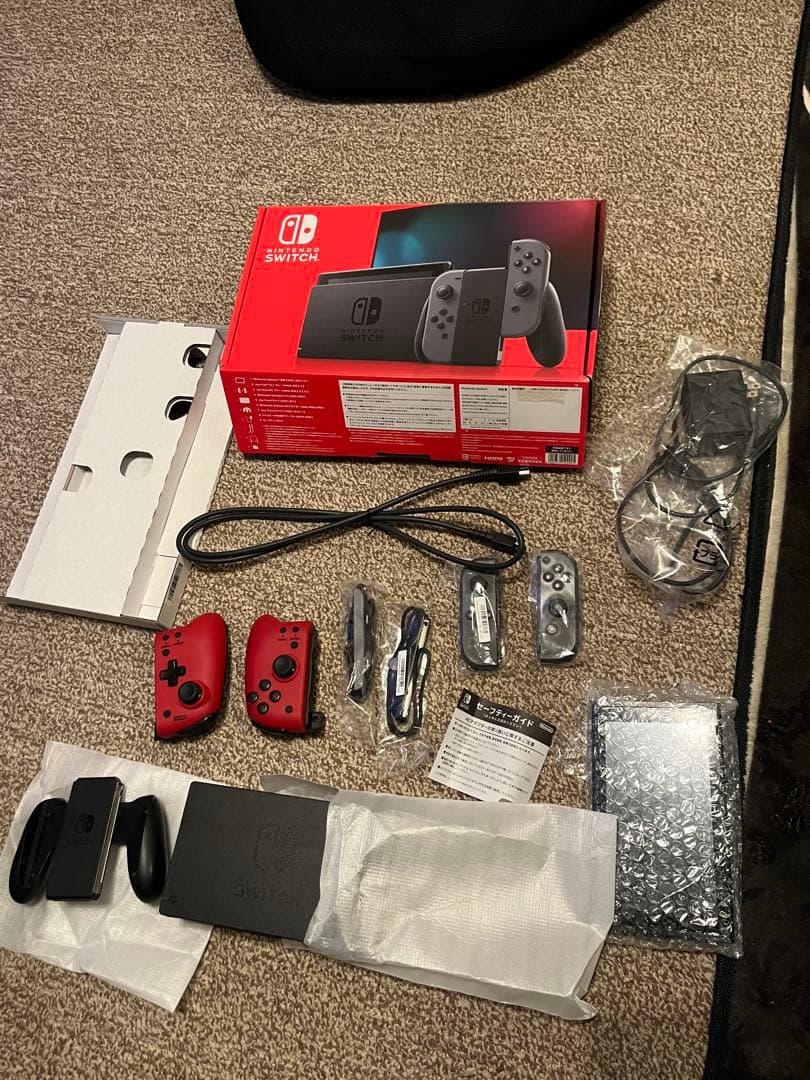 Nintendo Switch 本体 グレー/赤 ジョイコン付き