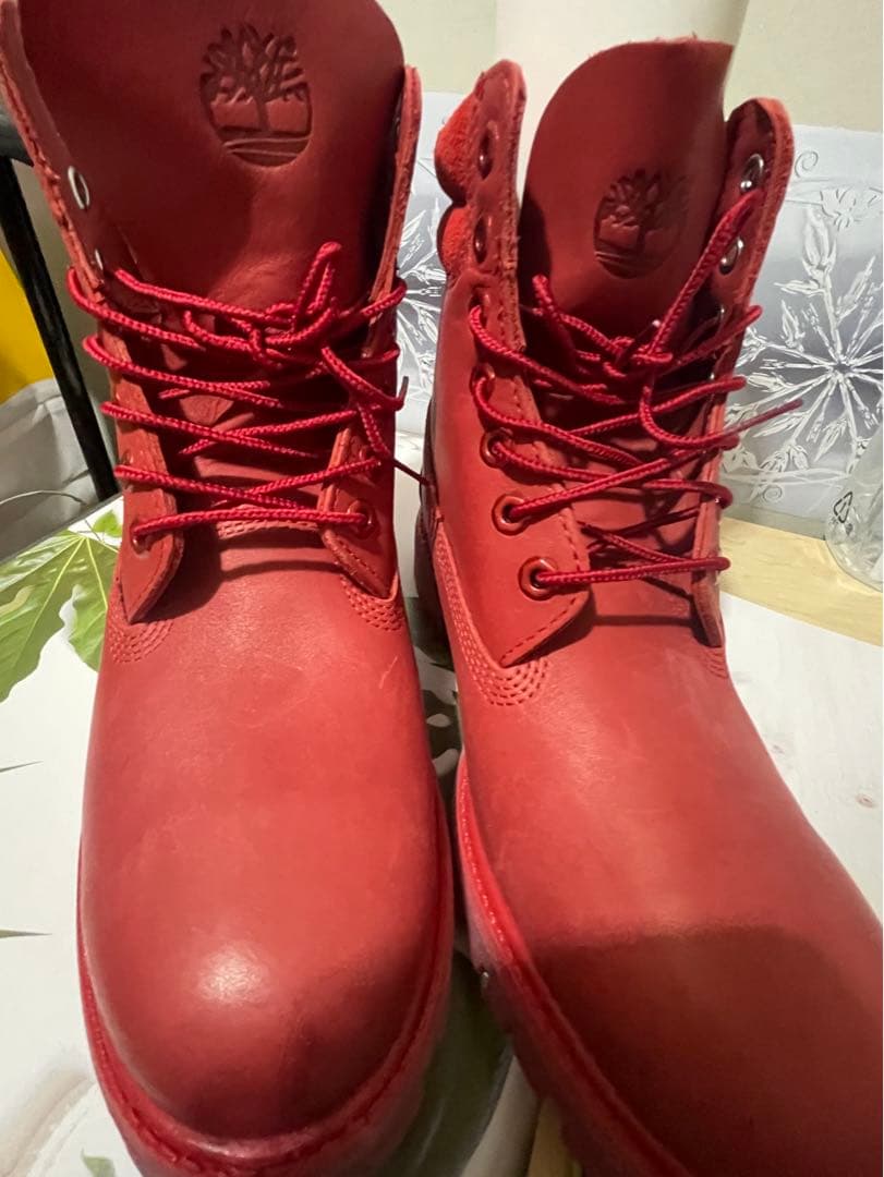 ティンバーランド⭐︎新品6インチプレミアムウォータープルーフブーツ限定レッド25