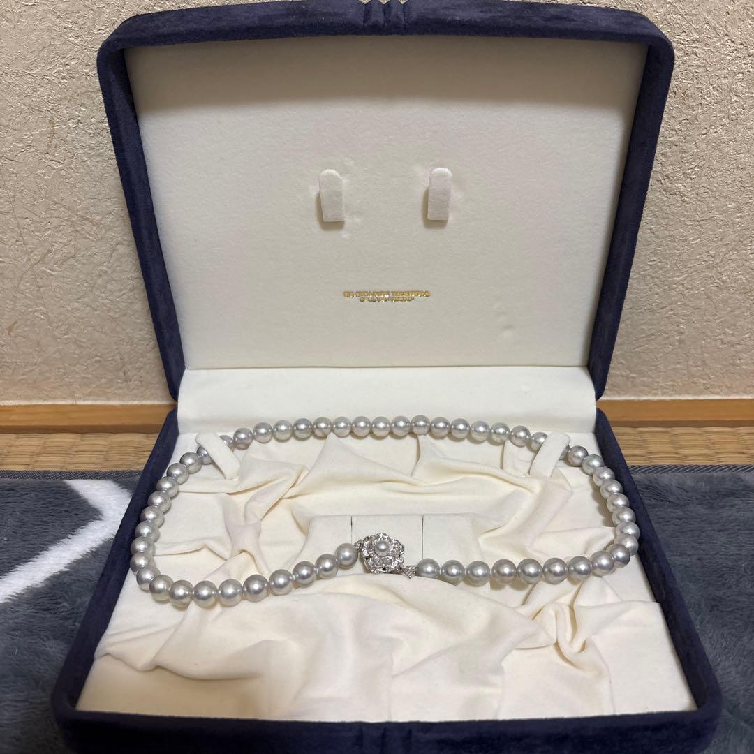 本真珠 グレーパール　アクセサリー　ネックレス　 鑑定書付き　冠婚葬祭