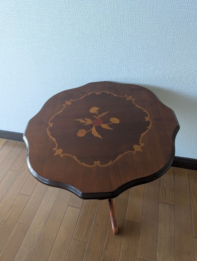 ぞ*ん様 【オークション】象嵌　コーヒーテーブル　丸テーブル　サイドテーブル