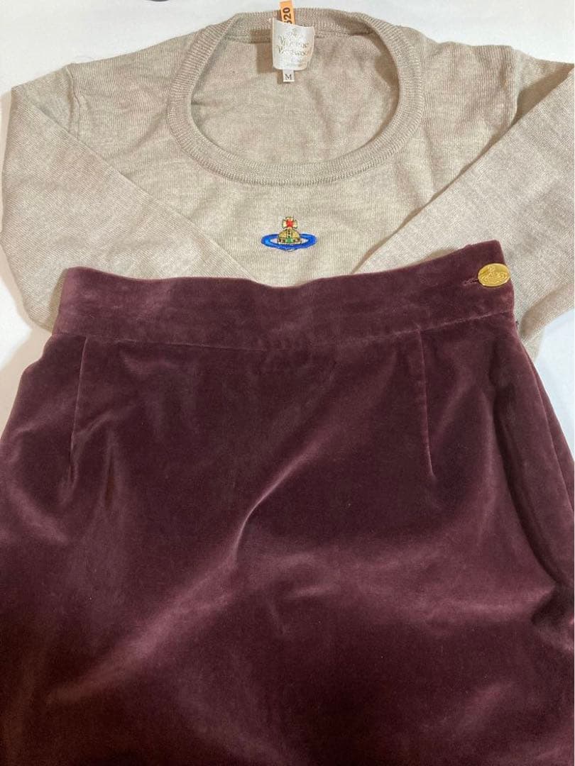 Vivienne westwood MILAN 別珍 スカート 金ボタン