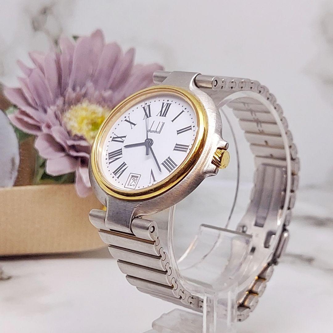 Dunhill ダンヒル ローマン クォーツ レディース 腕時計　デイト