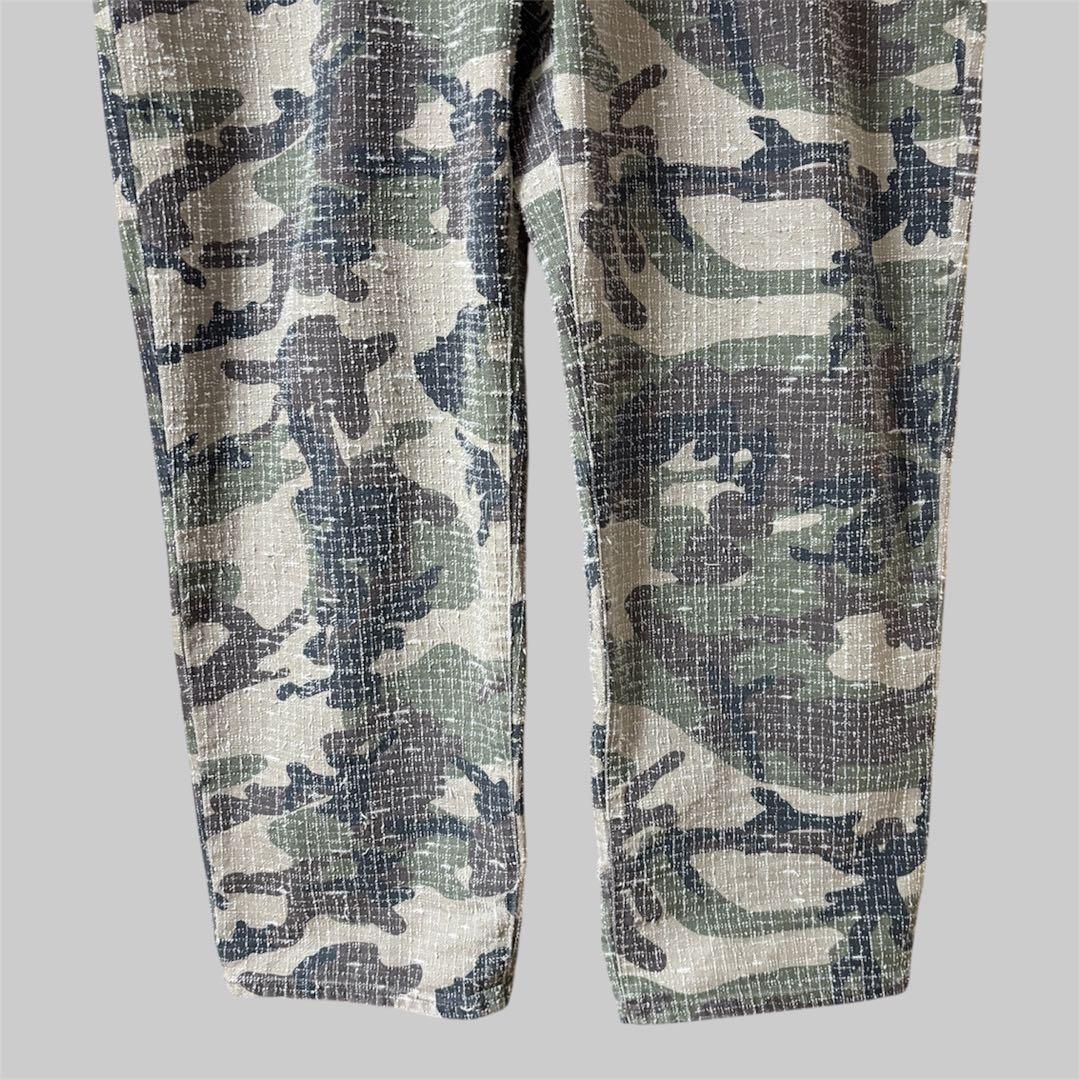 完売品 STUSSY BIG OL カモフラ ジーンズ パンツ ニードルパンチ