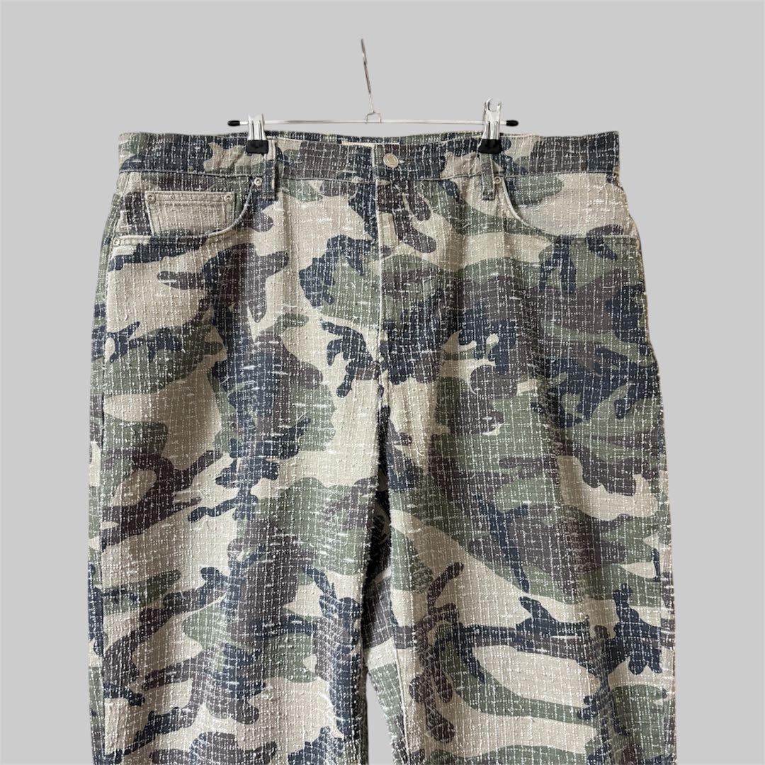完売品 STUSSY BIG OL カモフラ ジーンズ パンツ ニードルパンチ