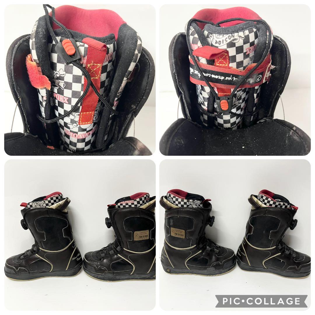 レディース ジュニア　スノボセット 女性用　スノーボード　ビンディング　ブーツ