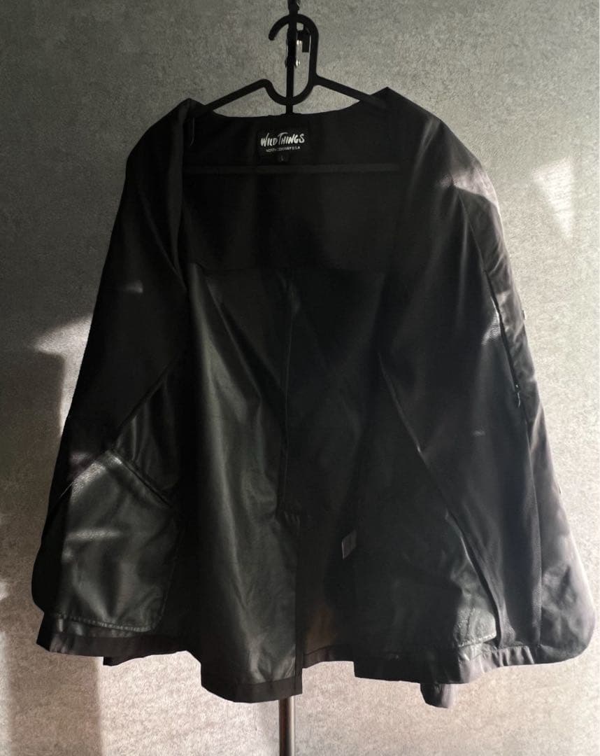 【超美品】ワイルドシングスセットアップスーツ2点セットブラック　ウエストゴム