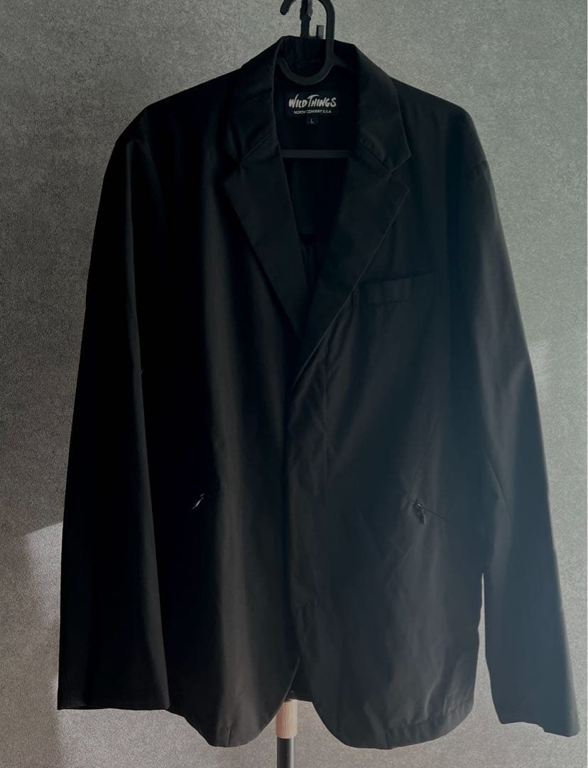 【超美品】ワイルドシングスセットアップスーツ2点セットブラック　ウエストゴム