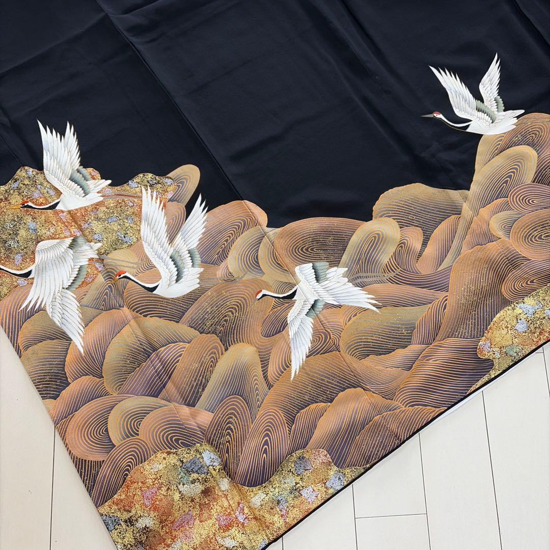 カ*キ様 ■S29■落款　正絹　黒留袖 12点セット■まとめ売り　美品～リメイク