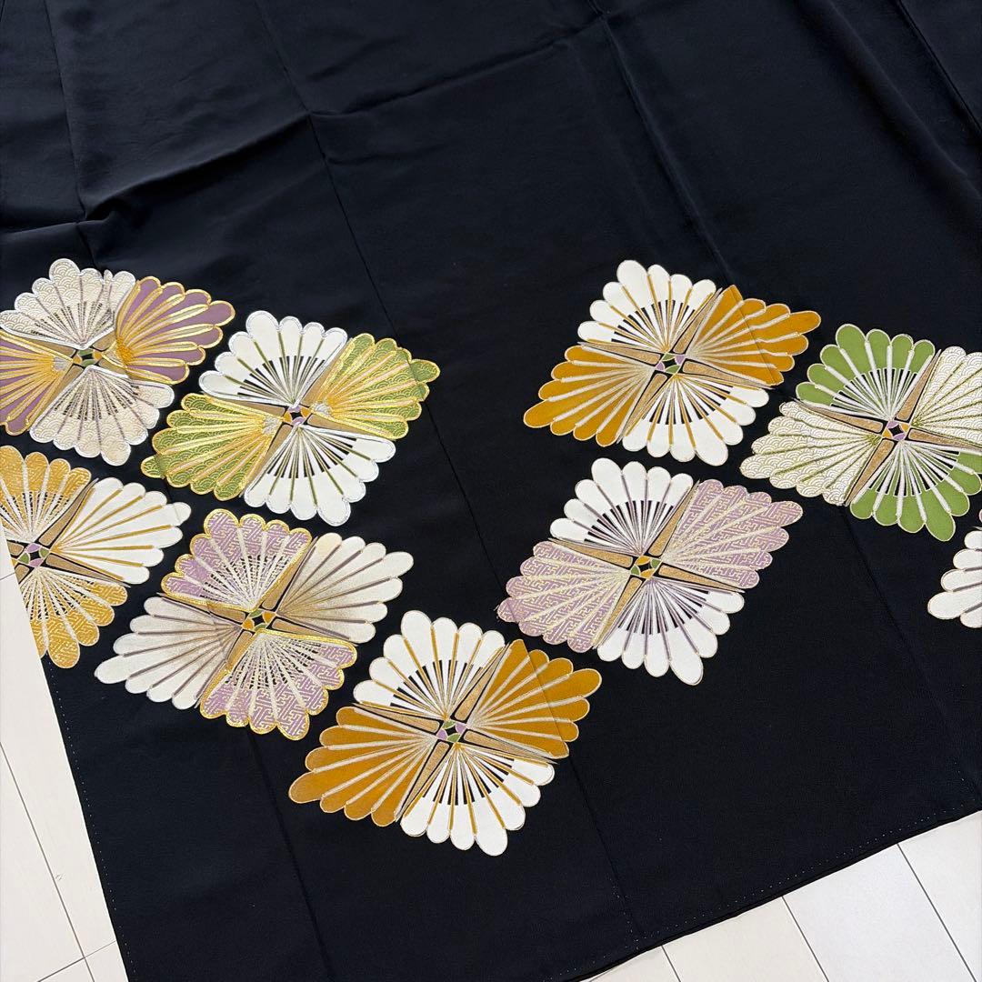 カ*キ様 ■S29■落款　正絹　黒留袖 12点セット■まとめ売り　美品～リメイク