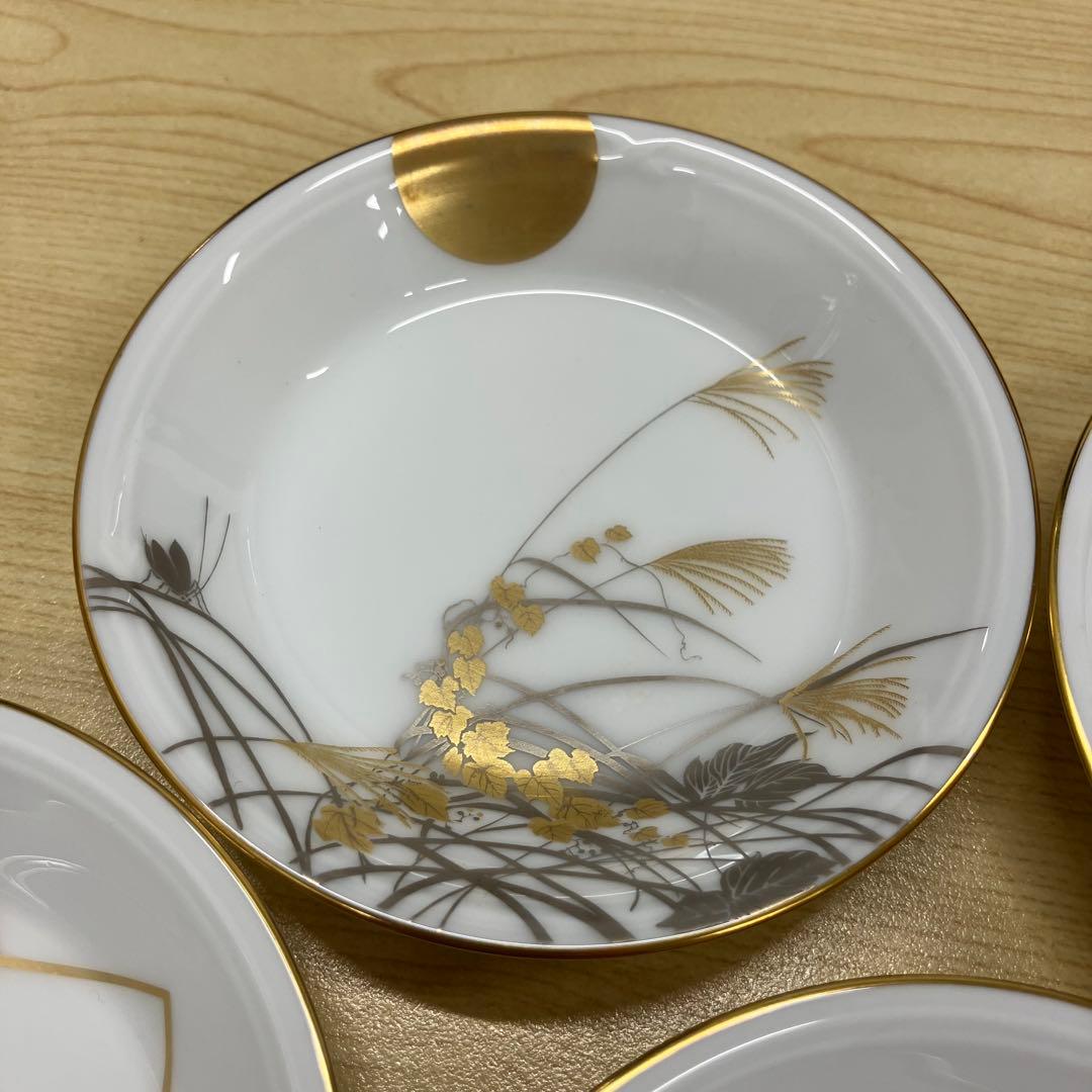 希少　大倉陶園　五歳時記　小皿揃（5枚）　約11cm　絵替わり　日本製