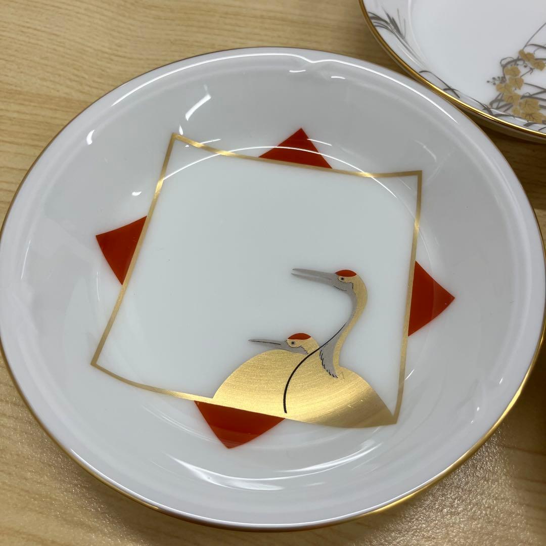 希少　大倉陶園　五歳時記　小皿揃（5枚）　約11cm　絵替わり　日本製