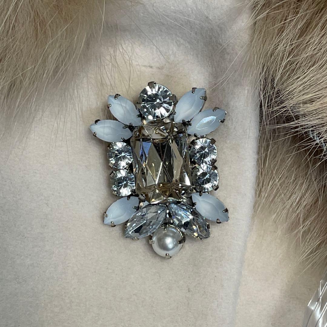 新品タグ付 リランドチュール ビジュー付 FOXファー コート M 定価5万