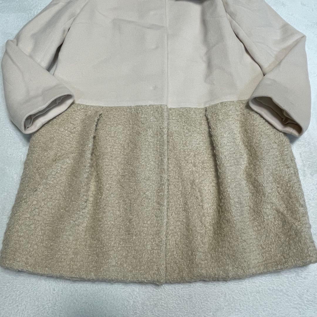 新品タグ付 リランドチュール ビジュー付 FOXファー コート M 定価5万