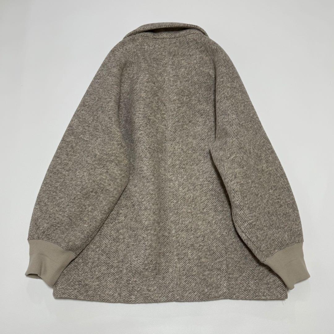 2025完売品✨ アダムエロペ ヘリンボンツイードボンディングコーディガン 美品