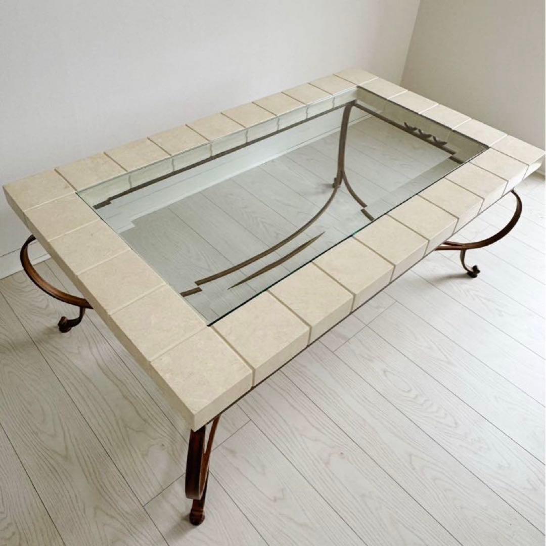 DREXEL HERITAGE ドレクセルヘリテイジ ガラスセンターテーブル